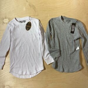 Set of 2 Boys Thermal Long John Shirts Large (6) (IF)